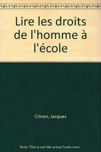 Lire les droits de l'homme à l'école