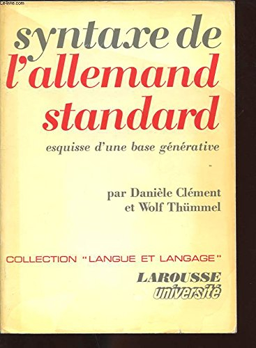 syntaxe de l'allemand standard