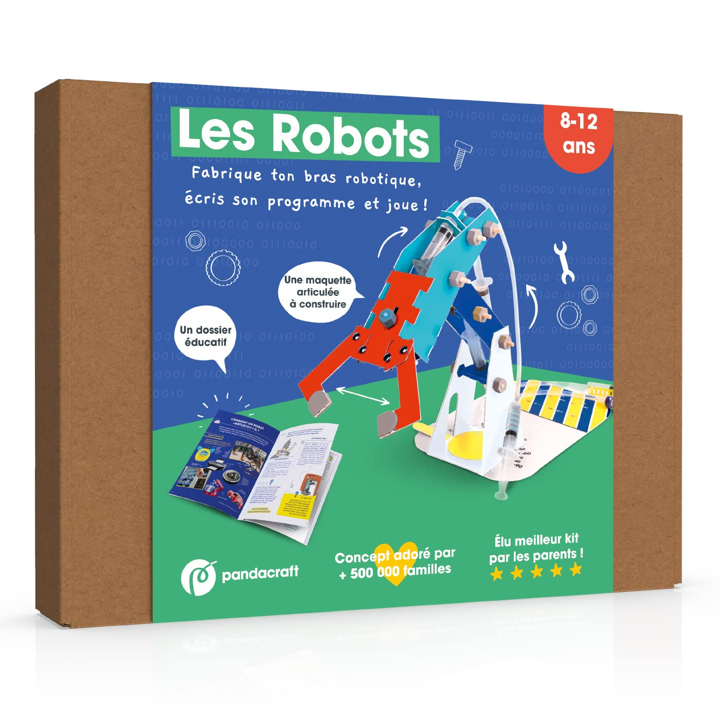 Les robots : Kit ludo-éducatif 8-12 ans : Fabrique ton bras robotique et joue en le faisant bouger
