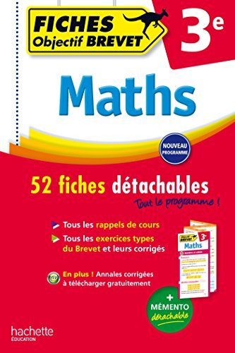 Maths, 3e : 52 fiches détachables