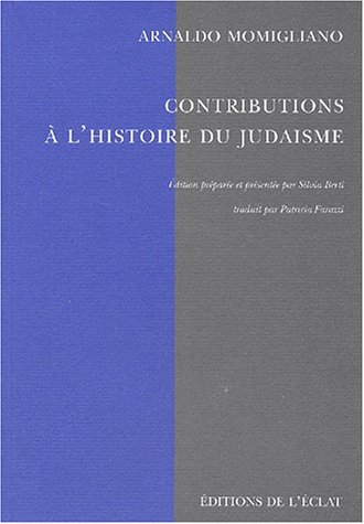 Contributions à l'histoire du judaïsme
