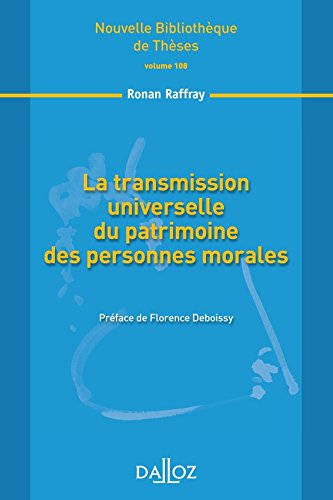 La transmission universelle du patrimoine des personnes morales