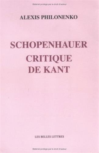 Schopenhauer, critique de Kant