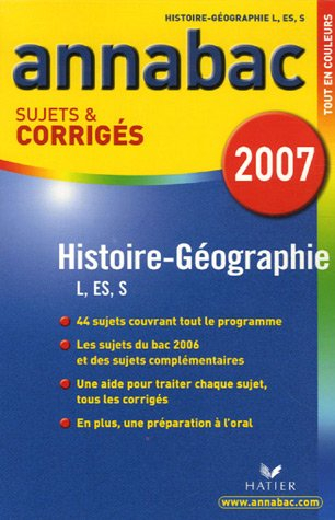histoire géographie tle l, es, s : sujets et corrigés