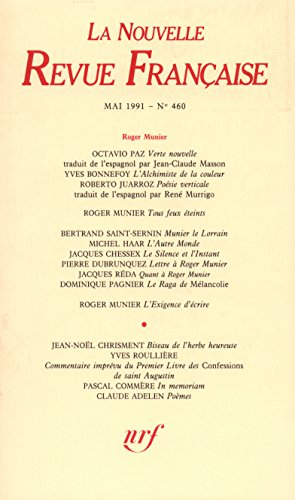 Nouvelle revue française, n° 460