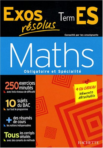 Maths, obligatoire et spécialité terminale ES