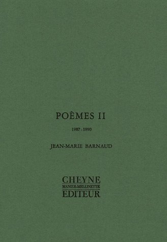 Poèmes. Vol. 2. 1987-1990