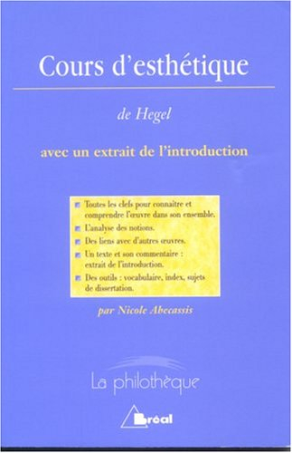 Cours d'esthétique, Hegel : extrait de l'introduction