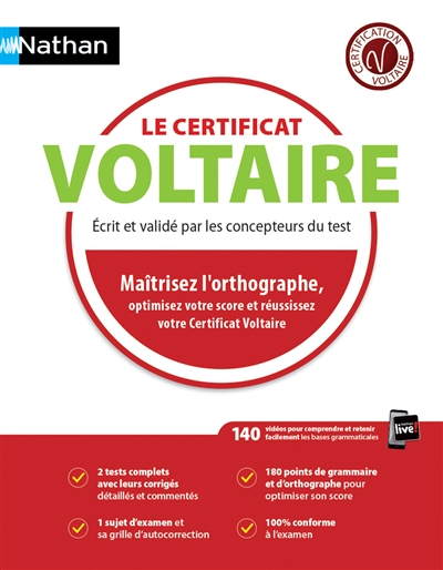Le certificat Voltaire : maîtrisez l'orthographe, optimisez votre score et réussissez votre certific