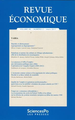 Revue économique, n° 68-2