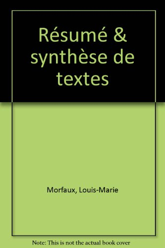 Résumé & synthèse de textes