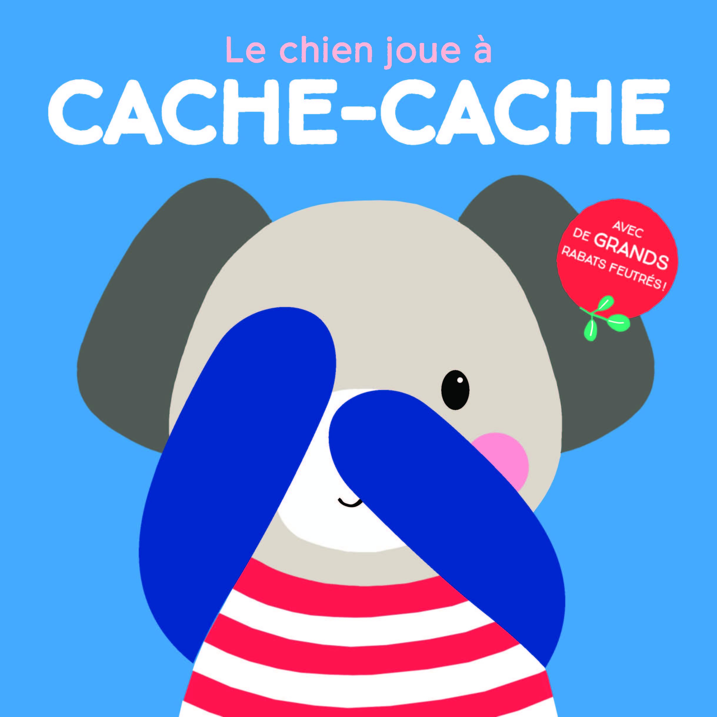 Le chien joue à cache-cache