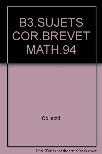 Brevet mathématiques : sujets corrigés