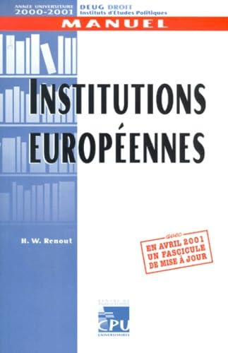 Institutions européennes.: Edition 2000-2001