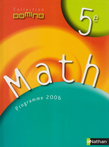 Math 5e : programme 2006