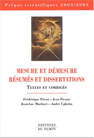 Mesure et démesure : dissertation et résumé