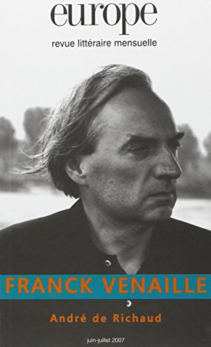 Europe, n° 938-939. Franck Venaille