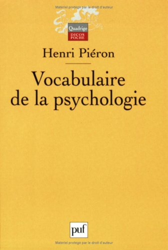 Vocabulaire de la psychologie