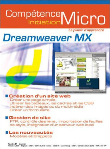 Compétence Micro-Initiation, n° 34. Dreamweaver MX