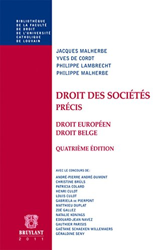 Droit des sociétés, précis : droit européen, droit belge