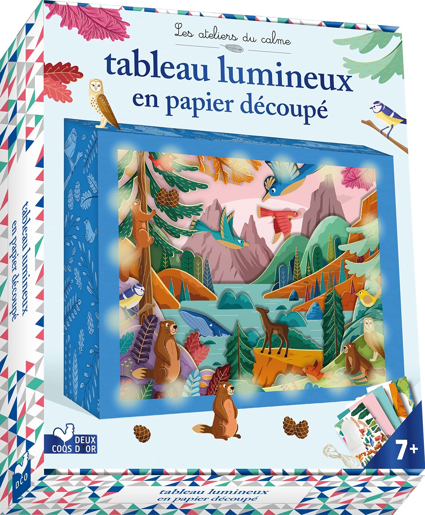 Tableau lumineux en papier découpé