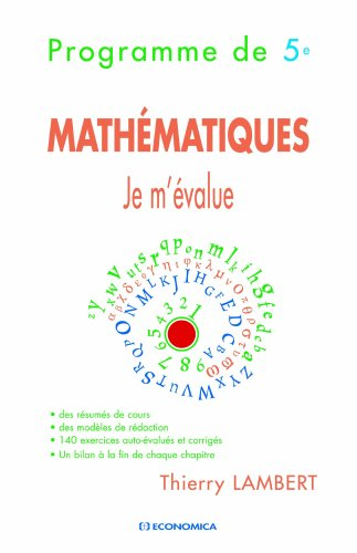 Mathématiques, programme de 5e