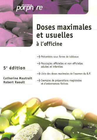 Doses maximales et usuelles à l'officine