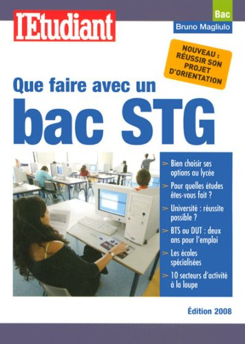 Que faire avec un bac STG