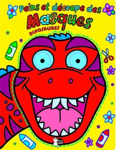 dinosaures peins et découpe des masques