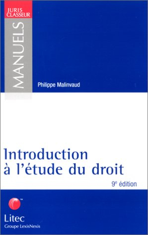Introduction à l'étude du droit