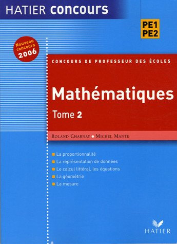 Mathématiques, PE1-PE2. Vol. 2