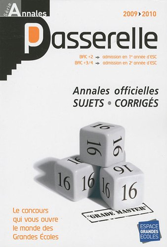 Annales concours Passerelle : 2009-2010