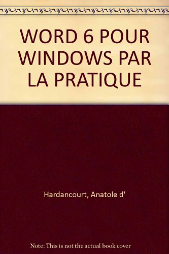 word 6 pour windows par la pratique