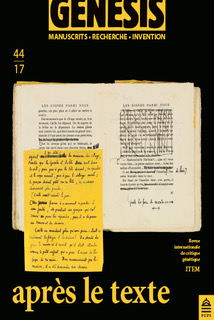 Genesis : manuscrits, recherche, invention, n° 44. Après le texte : de la réécriture après publicati