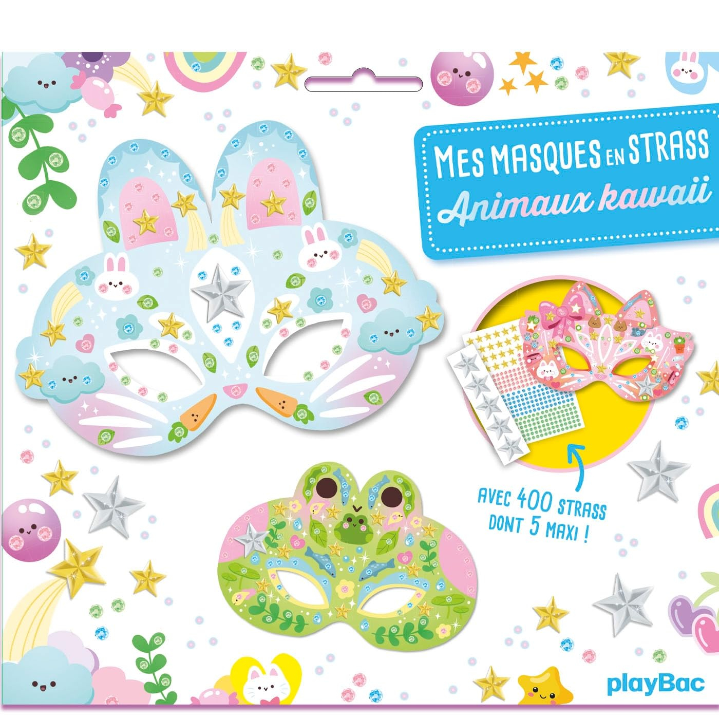 Mes masques en strass : animaux kawaii