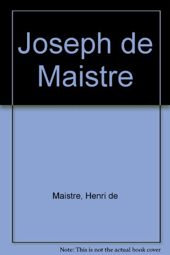 joseph de maistre