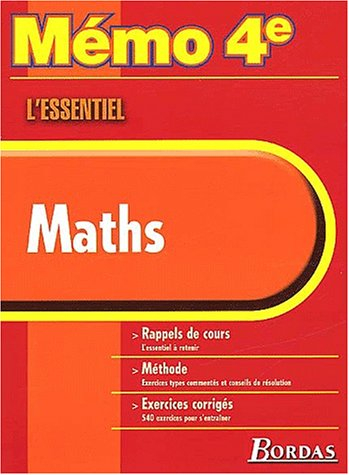 Maths : rappels de cours, méthode, exercices corrigés