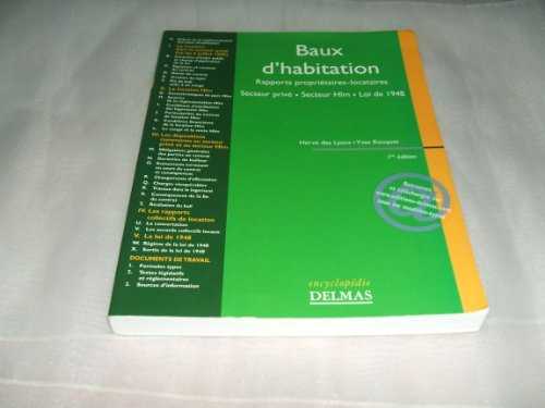 Baux d'habitation : Rapports propriétaires-locataires