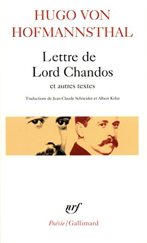 Lettre de Lord Chandos : et autres textes sur la poésie