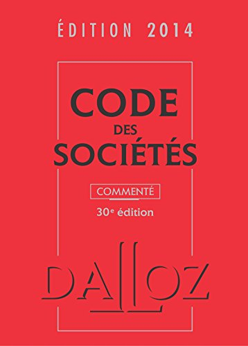 Code des sociétés 2014, commenté
