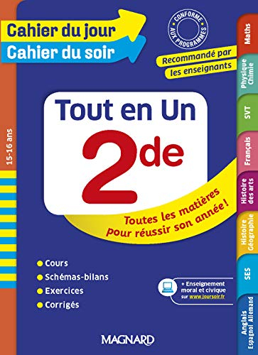 Tout-en-un, 2de, 15-16 ans : toutes les matières pour réussir son année !