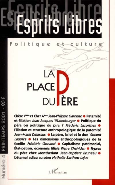Esprits libres, n° 4 (2001). La place du père