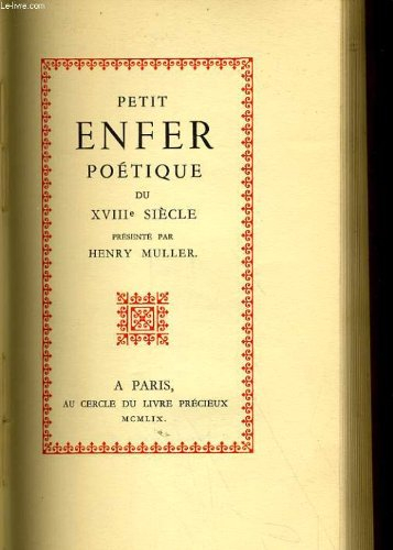 petit enfer poétique du xviiie siècle. série xviiie siècle, 8 (bandeaux et culs-de-lampe de michel s