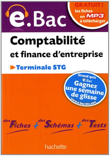 Comptabilité et finance d'entreprise, terminale STG