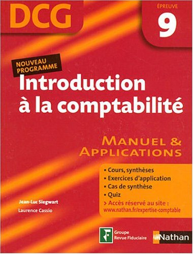 Introduction à la comptablilité, DCG, épreuve 9