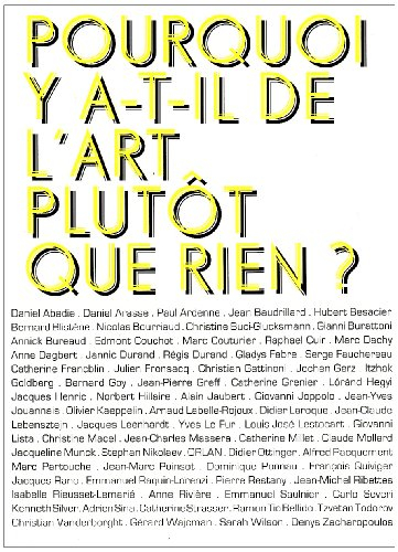 Pourquoi y a-t-il de l'art plutôt que rien ?