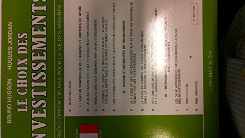 Le Choix des investissements