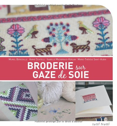 Broderie sur gaze de soie