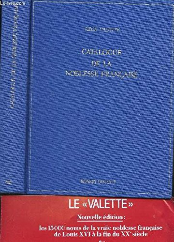 Catalogue de la noblesse française