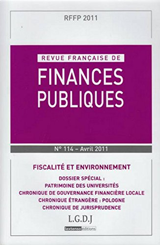 Revue française de finances publiques, n° 114. Fiscalité et environnement
